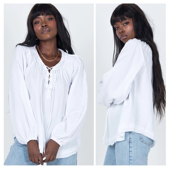 PRINCESS POLLY White Rachel Top - Picture 1 of 3